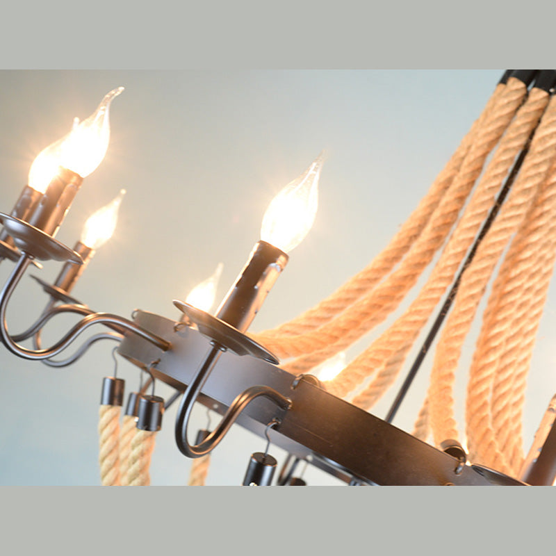 Lampada candela lampada a ciondolo in metallo industriale per il ristorante