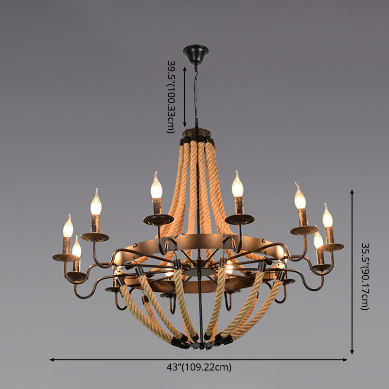 Lampada candela lampada a ciondolo in metallo industriale per il ristorante