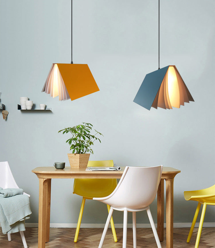 Forme de livre de style nordique Colron Macron Modern Metal 1 Kit d'éclairage de la tête pour la cuisine