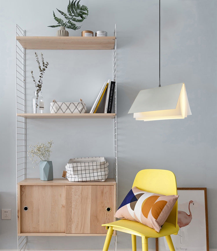 Forme de livre de style nordique Colron Macron Modern Metal 1 Kit d'éclairage de la tête pour la cuisine