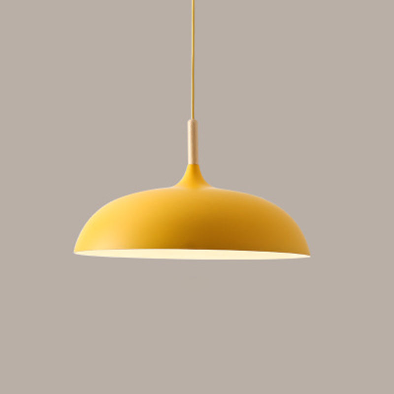 Bowl Shape Contemporary Macron One Head Metal Hanging Lamp Kit for Bedroom Dinning Room