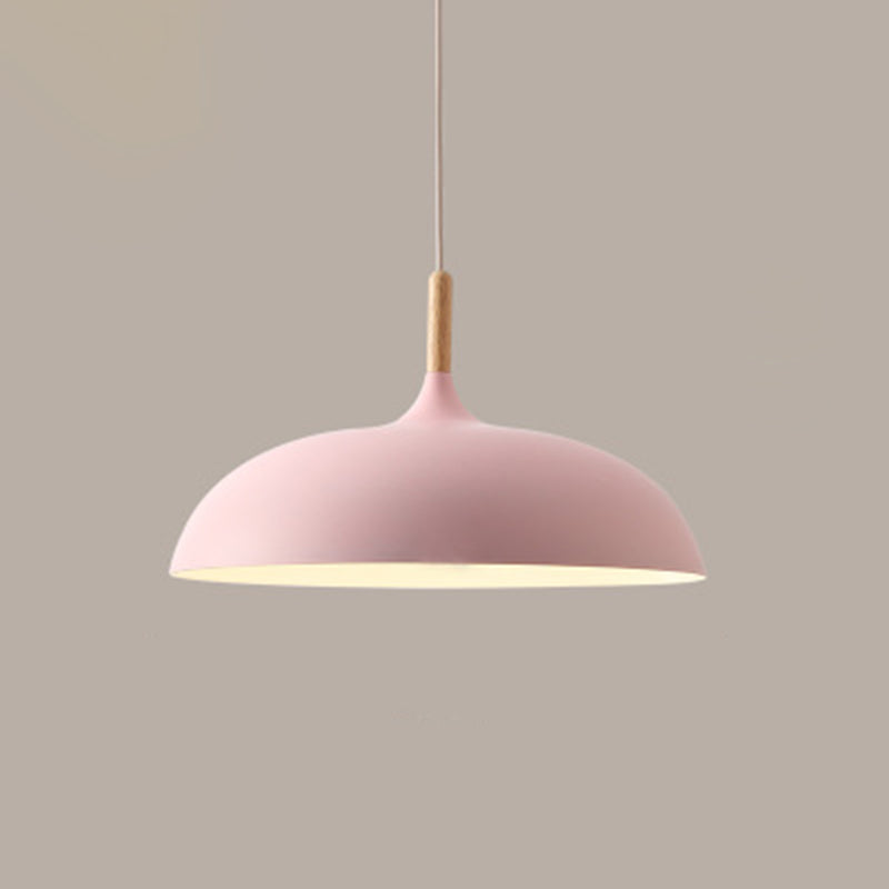 Bowl Shape Contemporary Macron One Head Metal Hanging Lamp Kit for Bedroom Dinning Room