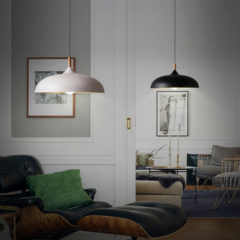 Bowl Shape Contemporary Macron One Head Metal Hanging Lamp Kit for Bedroom Dinning Room