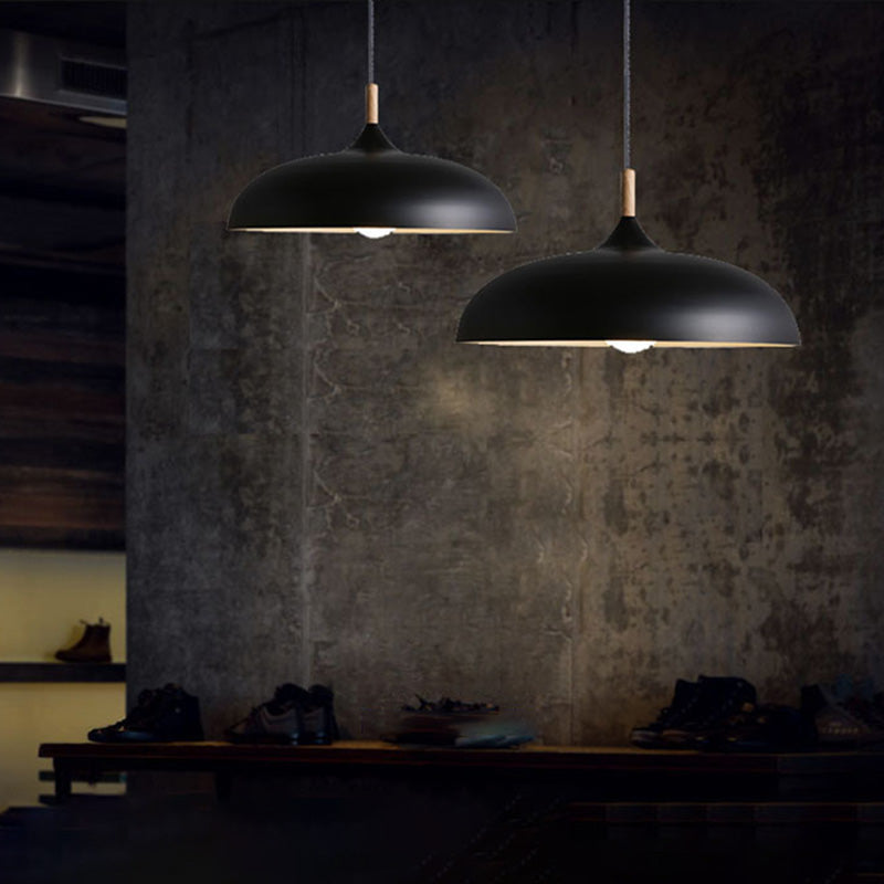 Bowl Shape Contemporary Macron One Head Metal Hanging Lamp Kit for Bedroom Dinning Room