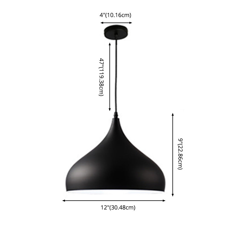 Contemporary Single Head Colorful Macron Metal Pendant Light for Study Room