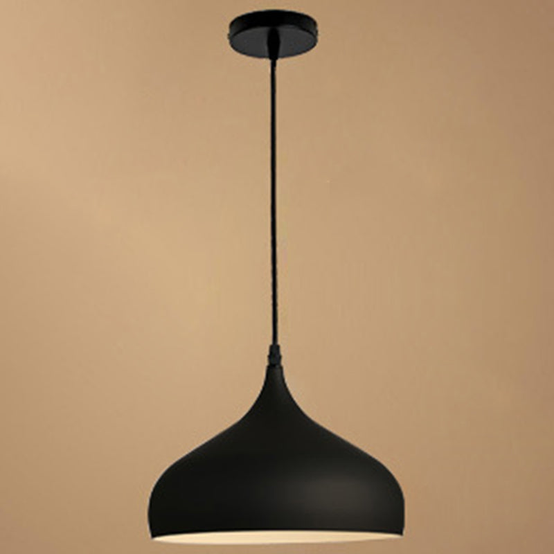 Contemporary Single Head Colorful Macron Metal Pendant Light for Study Room