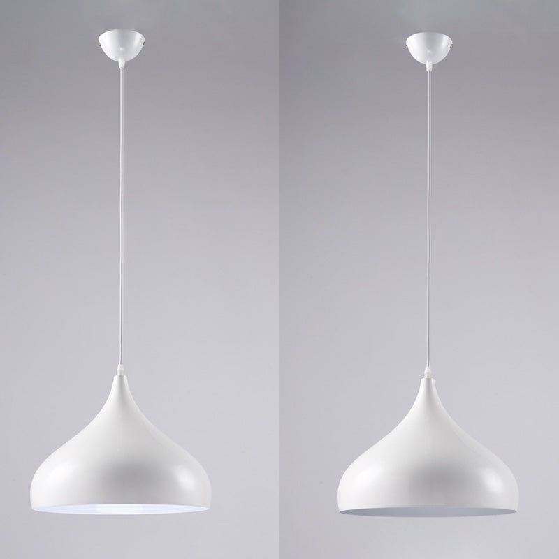 Contemporary Single Head Colorful Macron Metal Pendant Light for Study Room