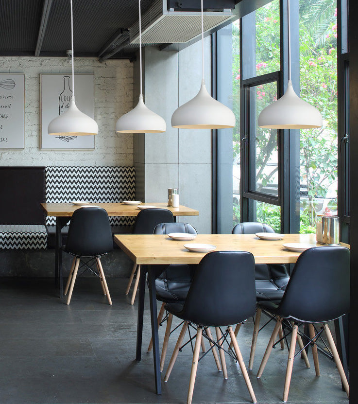 Contemporary Single Head Colorful Macron Metal Pendant Light for Study Room