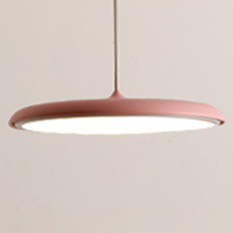 Disque 24W Disc Lights Hanging Macaroon Nordic Style Metal 1 Light Pendant Lightture