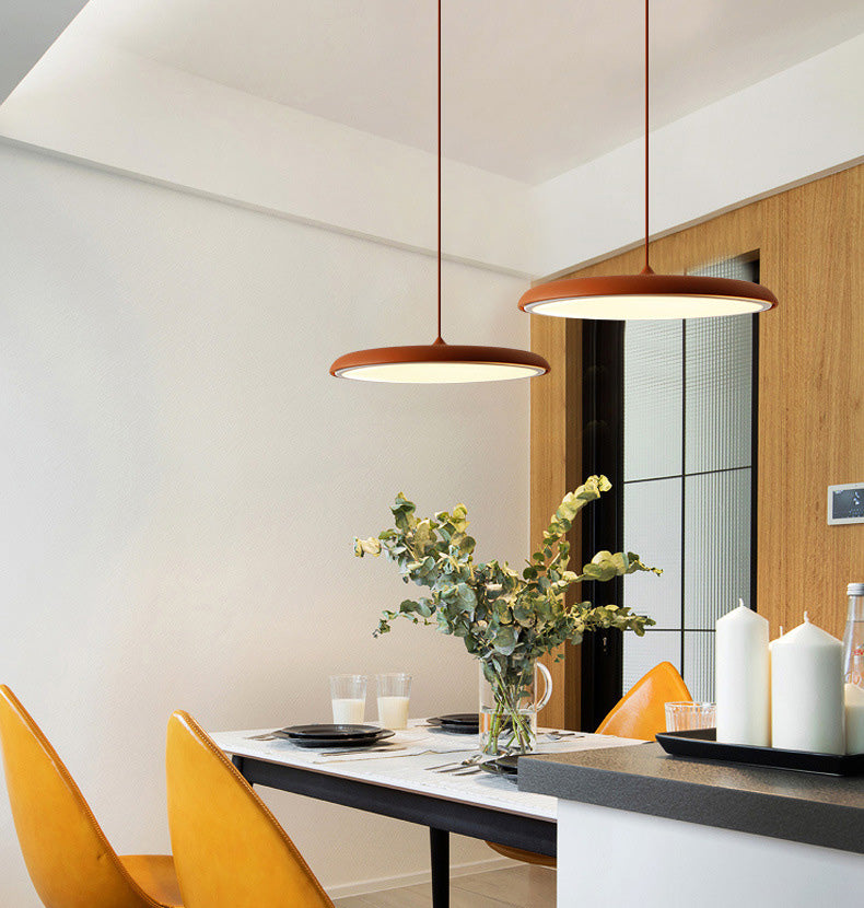 Disque 24W Disc Lights Hanging Macaroon Nordic Style Metal 1 Light Pendant Lightture