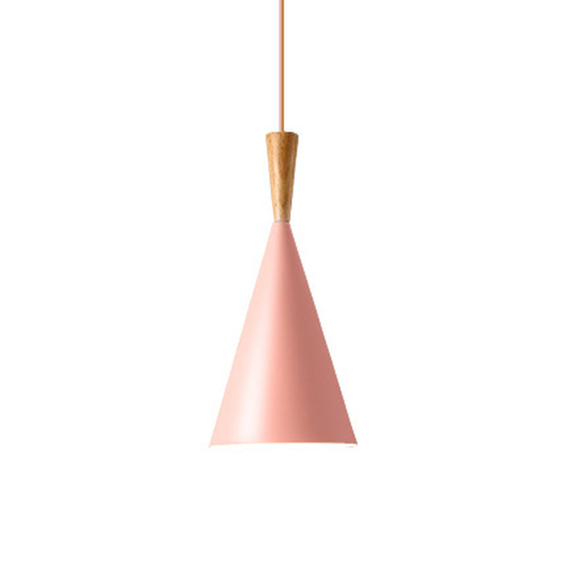 Nordic Style Macaron Color Pendant Light 1 Light Metal Hanging Light for Kitchen
