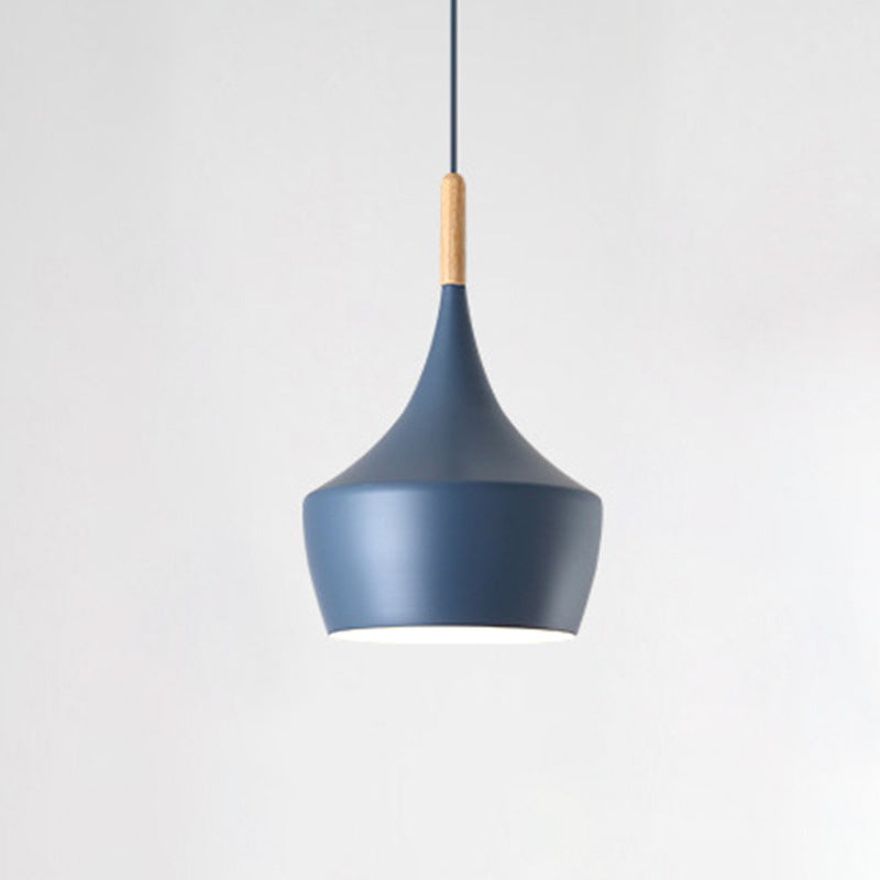 Nordic Style Macaron Color Pendant Light 1 Light Metal Hanging Light for Kitchen