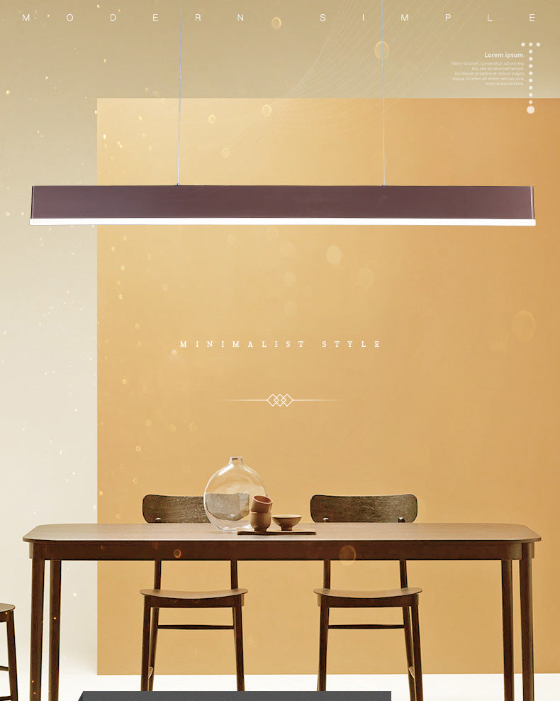 Contemporary Simple Style Rectangle LED Island Light Pendant Lights for Office