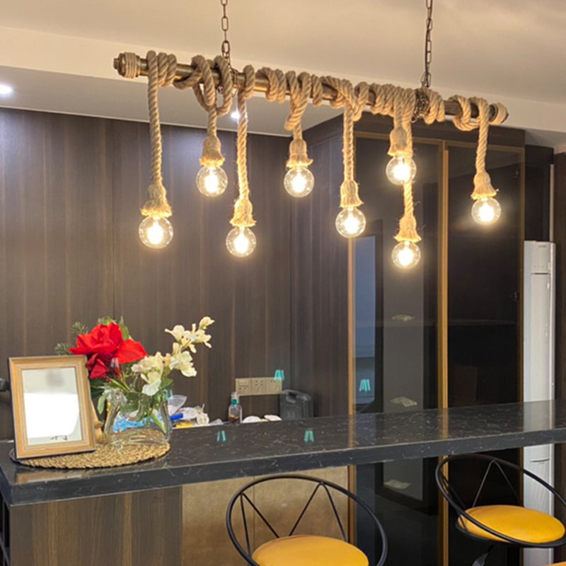 Bulb esposto Isola lampadario Luci industriali Fissature del lampadario per lampadario per tavolo da pranzo