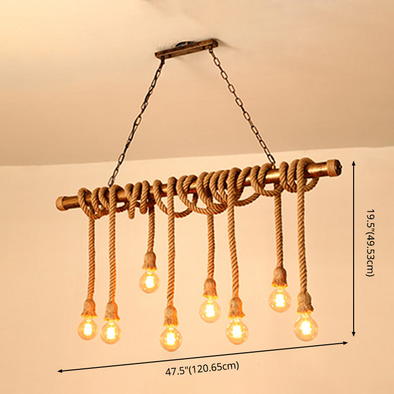 Bulb esposto Isola lampadario Luci industriali Fissature del lampadario per lampadario per tavolo da pranzo