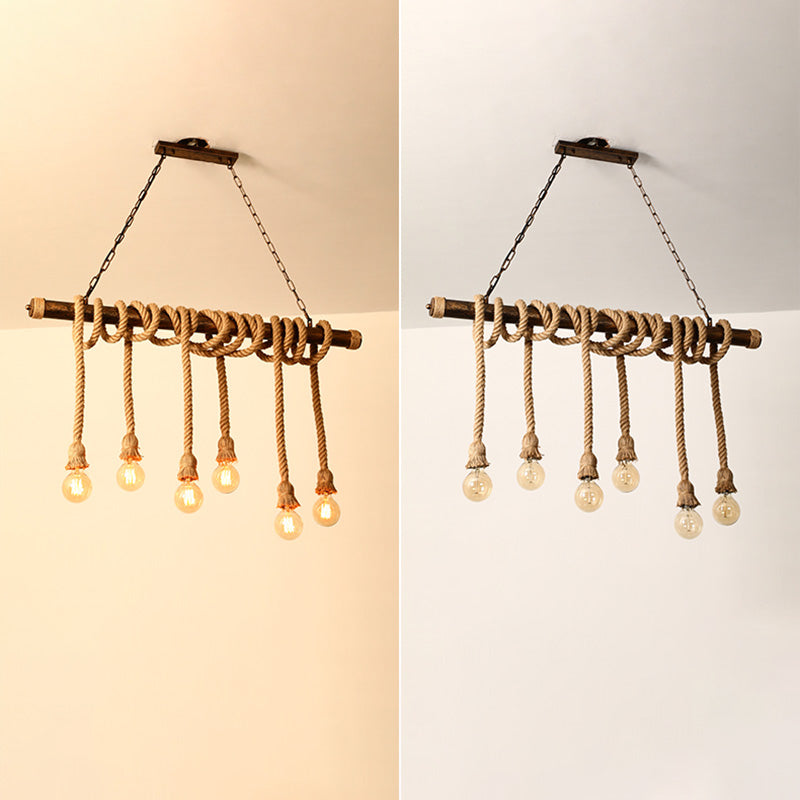 Bulb esposto Isola lampadario Luci industriali Fissature del lampadario per lampadario per tavolo da pranzo