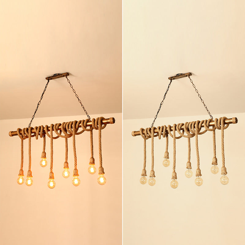 Bulb esposto Isola lampadario Luci industriali Fissature del lampadario per lampadario per tavolo da pranzo