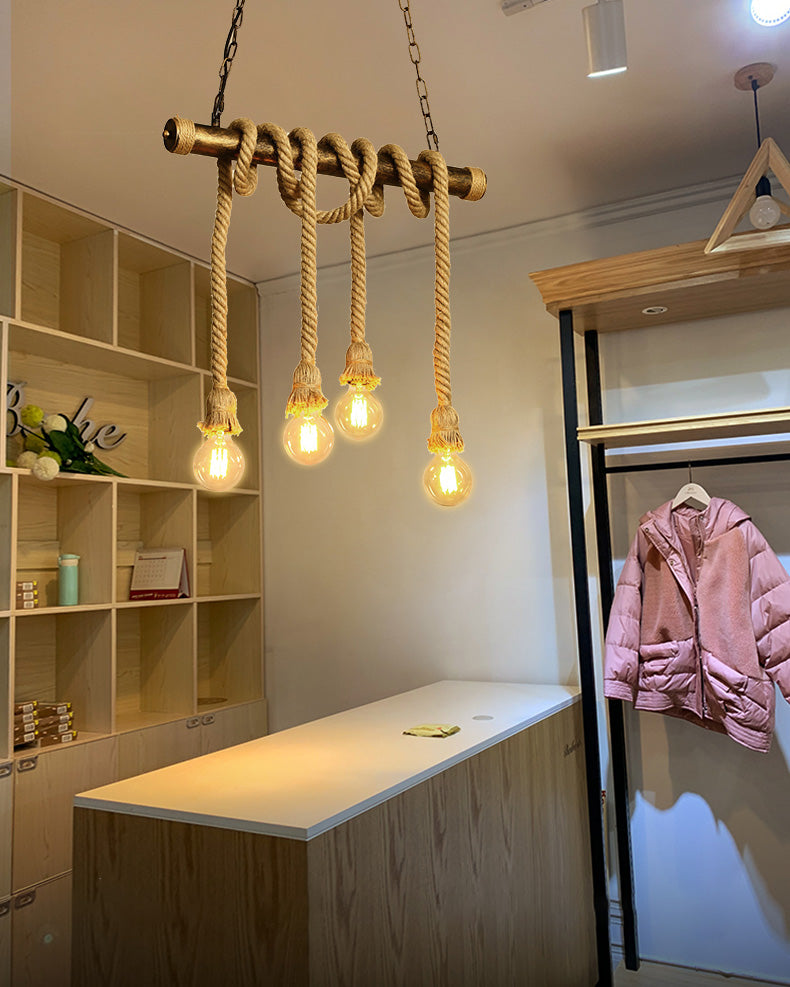 Bulb esposto Isola lampadario Luci industriali Fissature del lampadario per lampadario per tavolo da pranzo