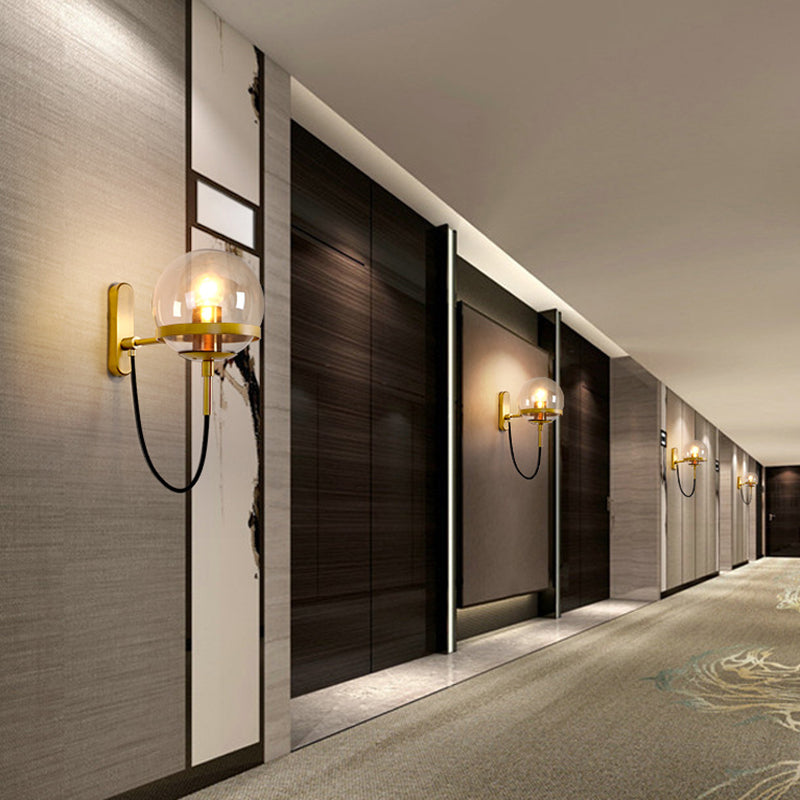 Illuminazione da parete a parete a forma di vetro Apparecchiatura da parete in stile contemporaneo