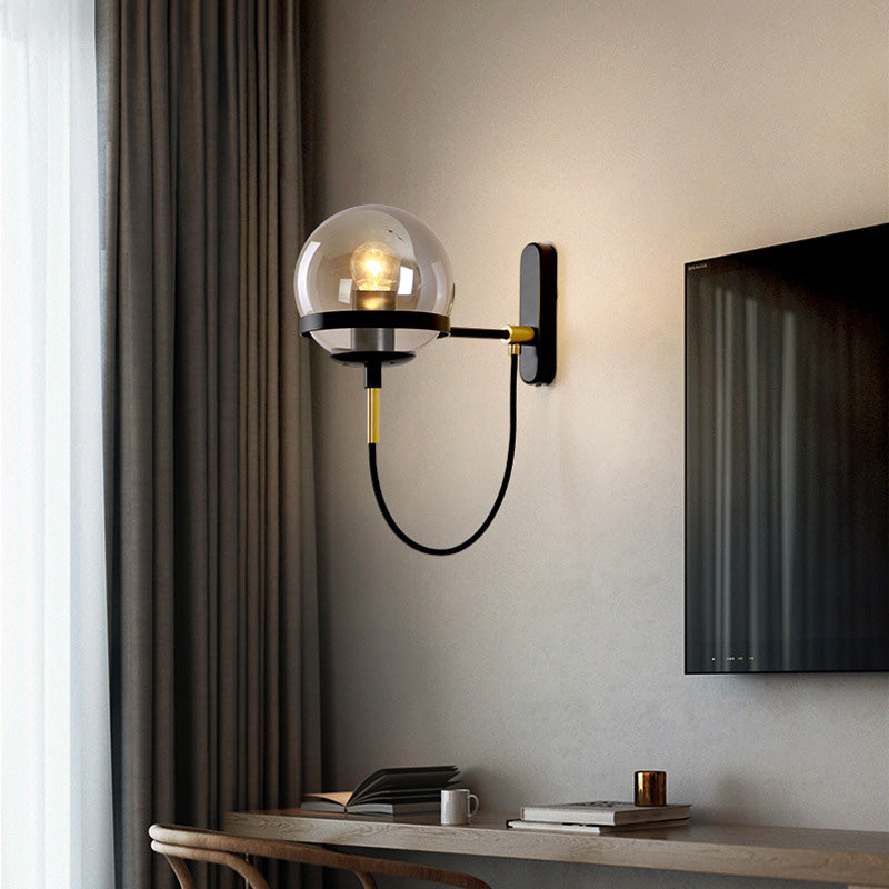 Illuminazione da parete a parete a forma di vetro Apparecchiatura da parete in stile contemporaneo