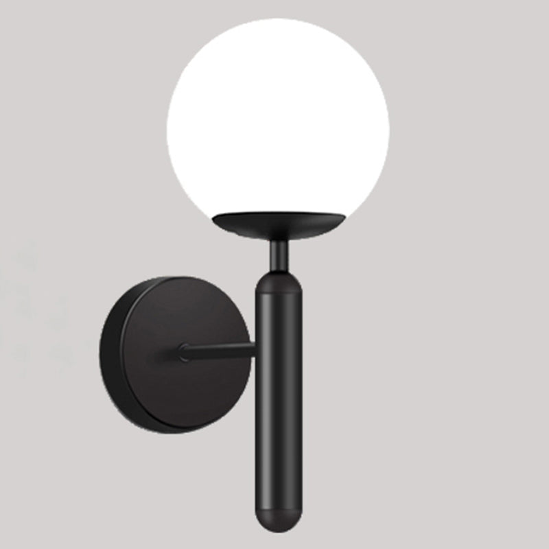 Ball Shaped Wall Sconce Lighting Minimalist Style Glass Wall Mount Light Fixture
