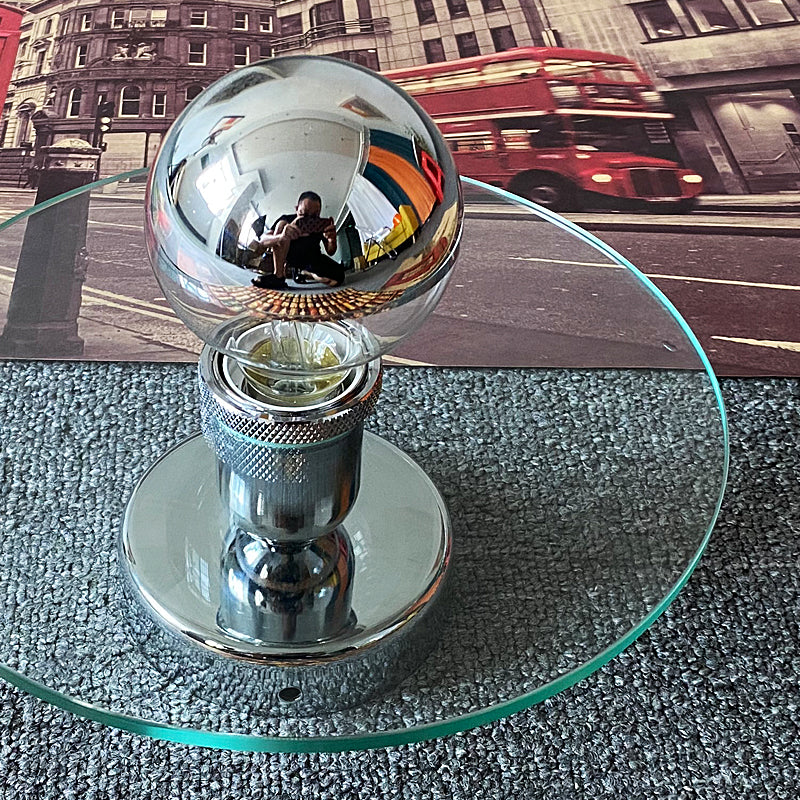 Circle Sconce Light Fixture Contemporary-Style Glass Clear Wall Lighting Fixture