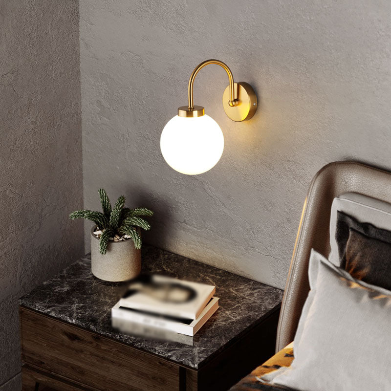 Lampada globale SCONCE Stile contemporaneo in vetro da letto da letto per la parete illuminazione da parete