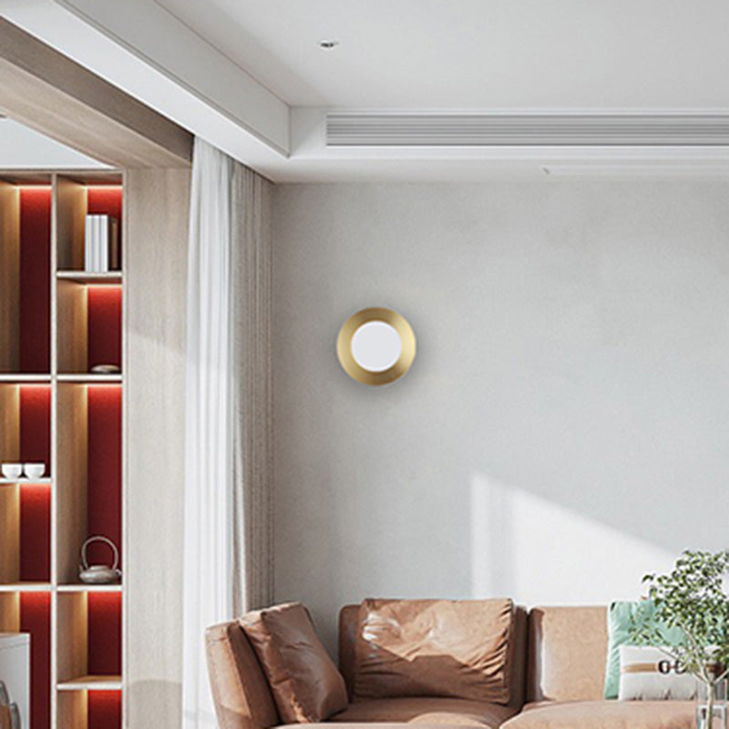 Spherical Living Room Wall Light Fixture Glass Nordic Style Wall Sconce Light in White