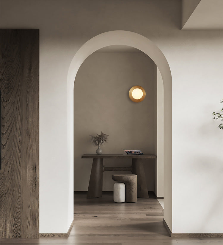 Spherical Living Room Wall Light Fixture Glass Nordic Style Wall Sconce Light in White