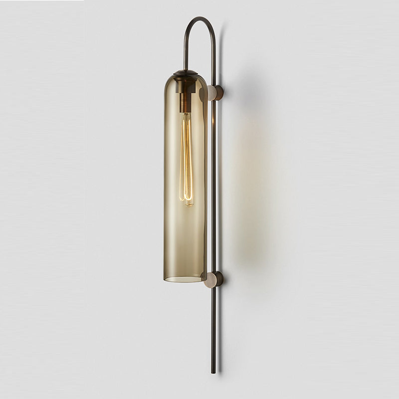 Gooseneck Sconce Light Fixture Minimalist-Style Glass Wall Mounted Light Fixture