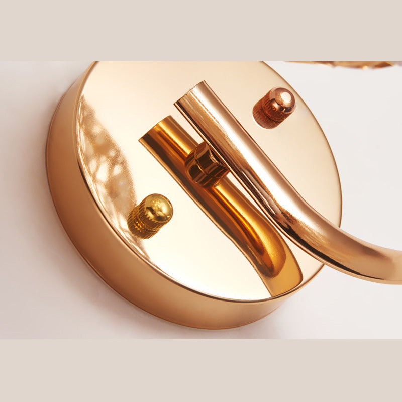 Gouden kristallen kogelwand SCONCE LICHTING Minimalistisch 1-licht muur gemonteerd licht voor woonkamer