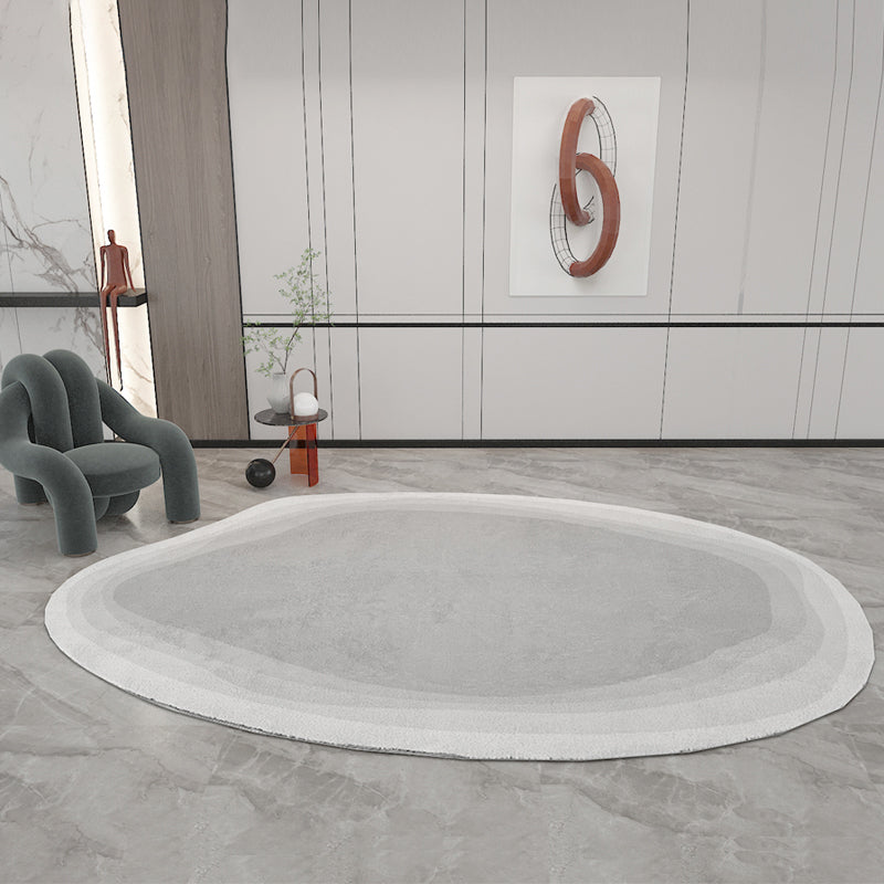 Simple Indoor Room Indoor Carpet Gray Pure Color Carpet Polyester Washable Rug