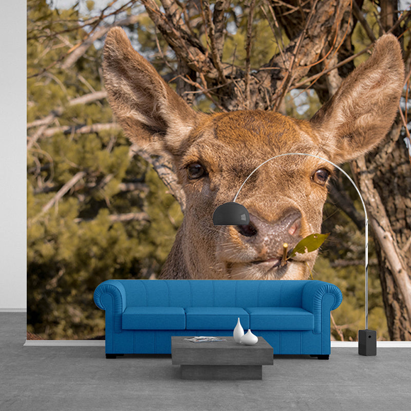 Deer Murals Moisture Resistant Classical Hallway Wall Decoration, Personalised Size