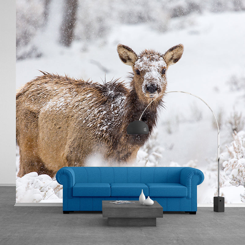 Deer Murals Moisture Resistant Classical Hallway Wall Decoration, Personalised Size