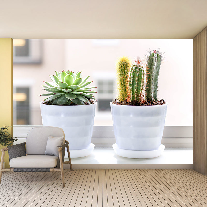 Green Plant Mural Wallpaper Home Decor Water Resistant Wallpaper for Dining Room