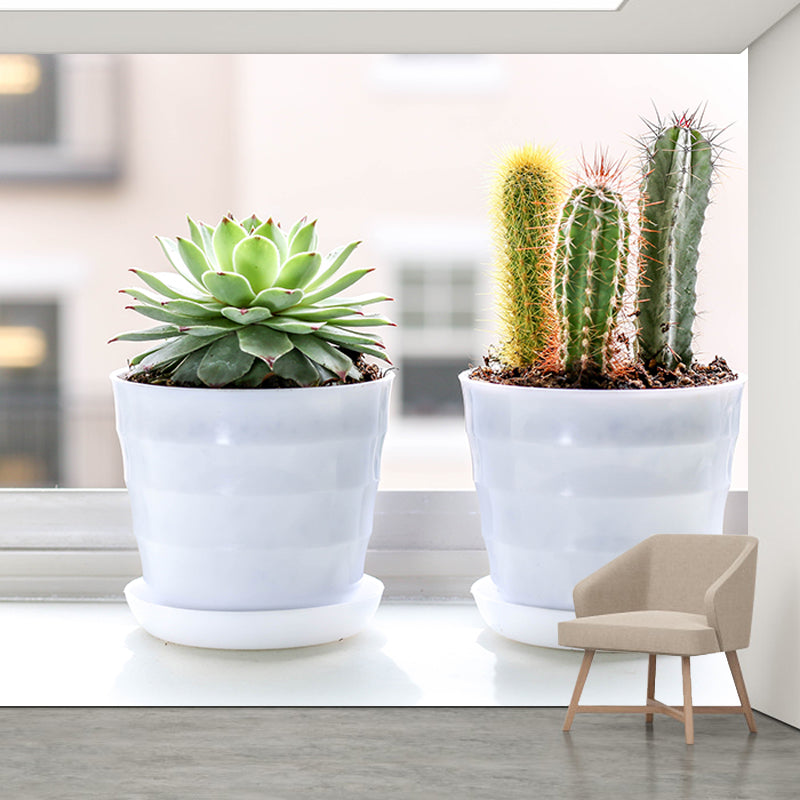 Green Plant Mural Wallpaper Home Decor Water Resistant Wallpaper for Dining Room