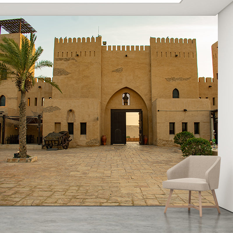 Dry City Landscape Mural Water Resistant Decorative Wall Decor for Bedroom