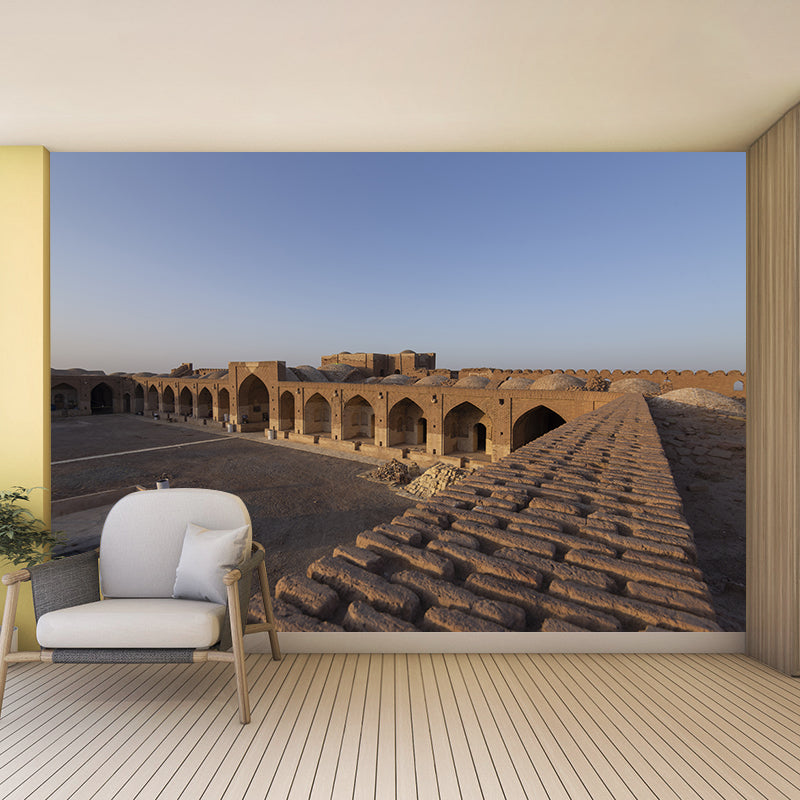 Dry City Landscape Mural Water Resistant Decorative Wall Decor for Bedroom