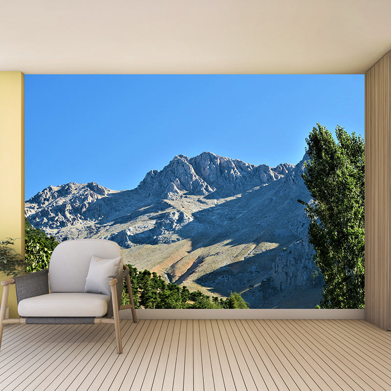 Modern Mountain Landscape Moisture Resistant Wall Covering for Sitting Room