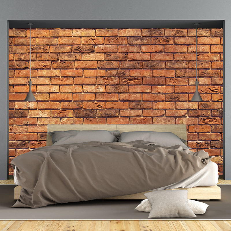 Countryside Style Brick Wall Mural Stain Resistant Living Room Wall Decor