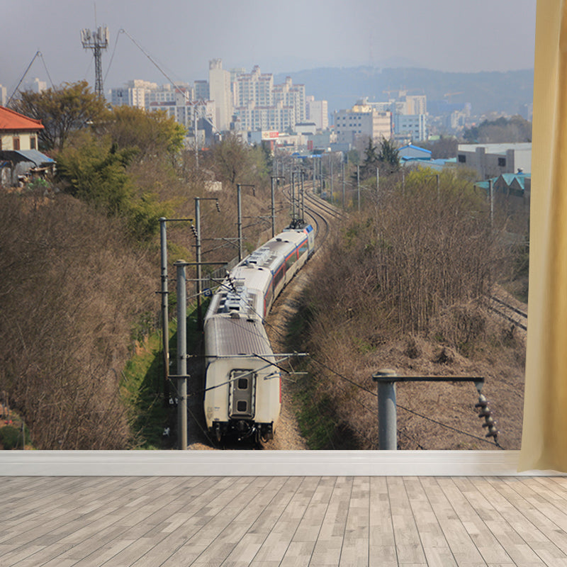 Contemporary Transportation Wallpaper Murals Water Resistant, Personalised Size