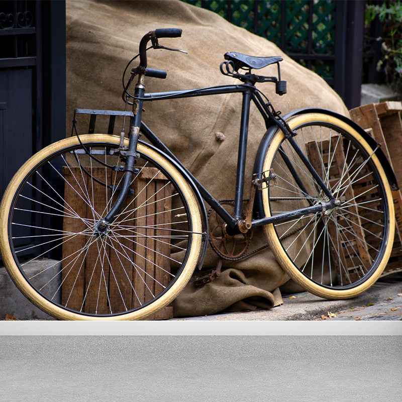 Maßgeschneiderte Vintage-Fahrrad-Wandtapete, Heimdekoration, zeitgenössischer Stil für die Inneneinrichtung