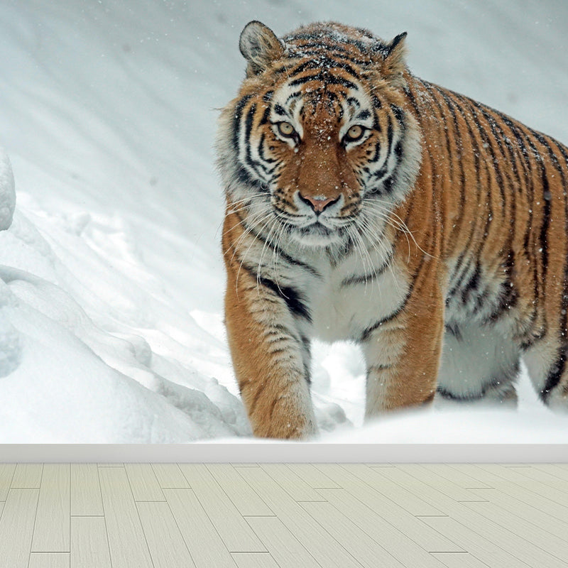 Customized Tiger Wall Paper Murals Mildew Resistant Living Room Wall Decor