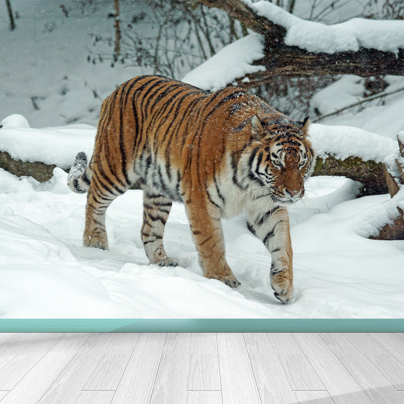 Customized Tiger Wall Paper Murals Mildew Resistant Living Room Wall Decor