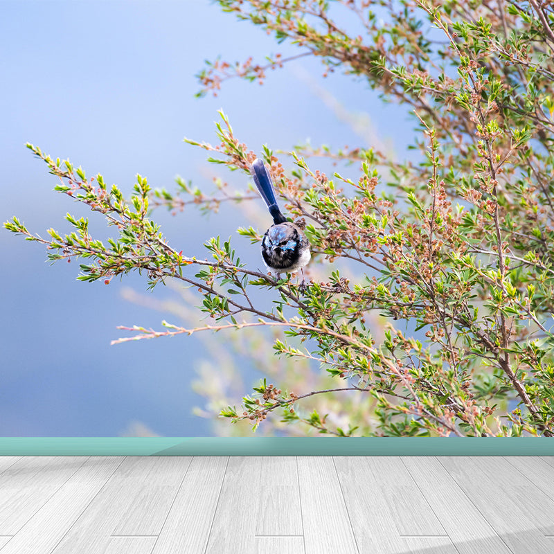 Customized Wren Wall Paper Murals Mildew Resistant Living Room Wall Decor