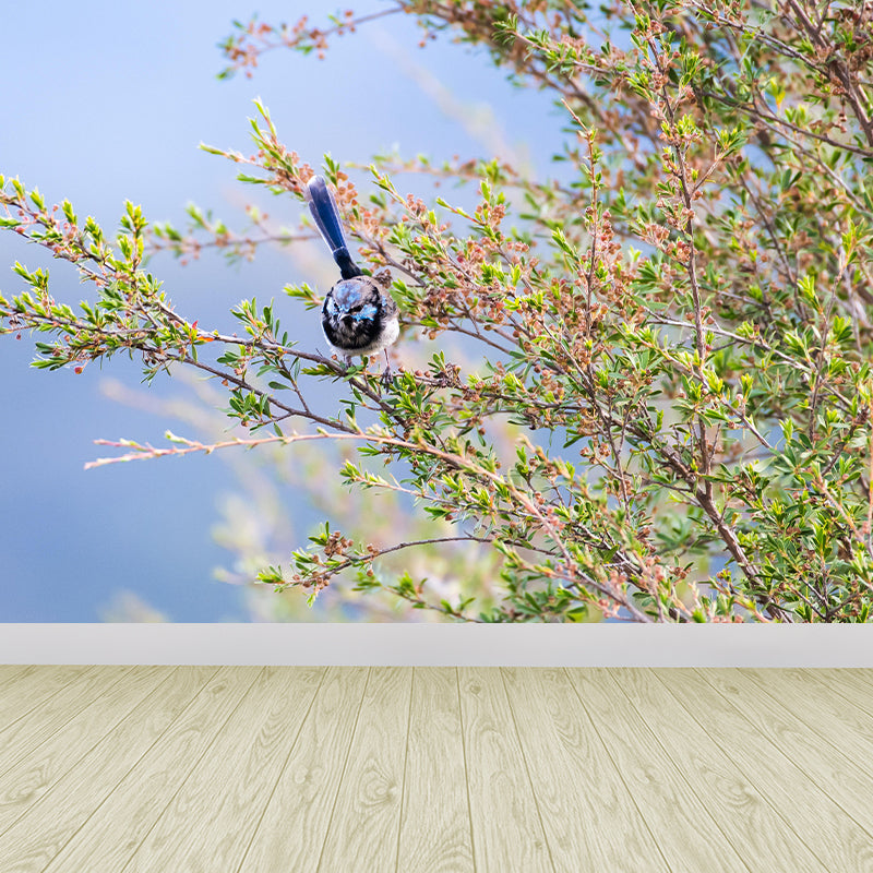 Customized Wren Wall Paper Murals Mildew Resistant Living Room Wall Decor