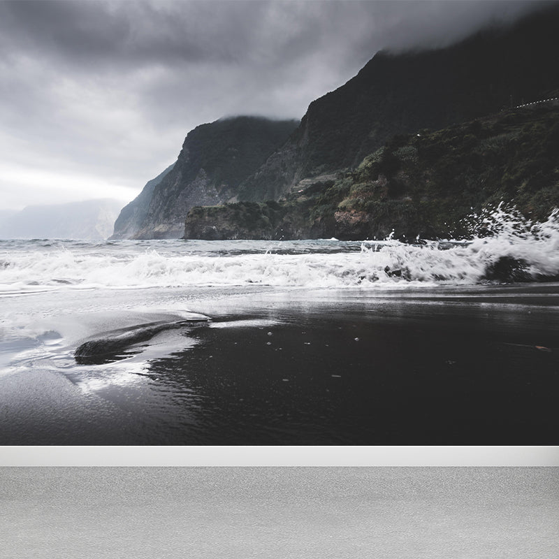 Atlantic Mural Nature Scenery Wall Covering in Light Color for Bathroom