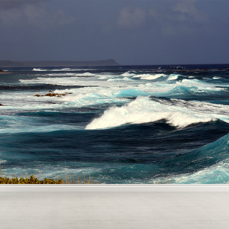 Atlantic Mural Nature Scenery Wall Covering in Light Color for Bathroom