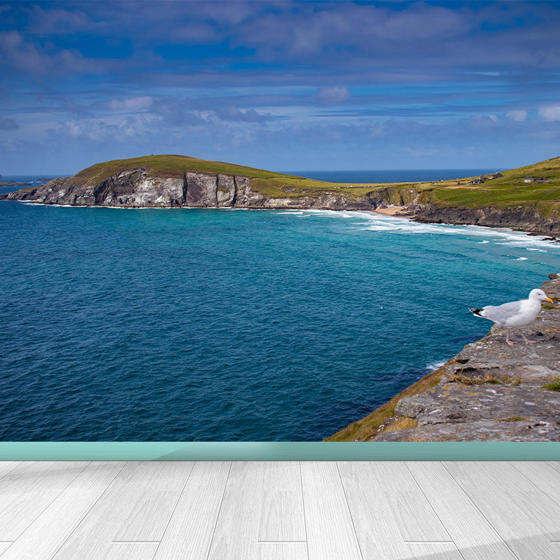 Atlantic Mural Nature Scenery Wall Covering in Light Color for Bathroom