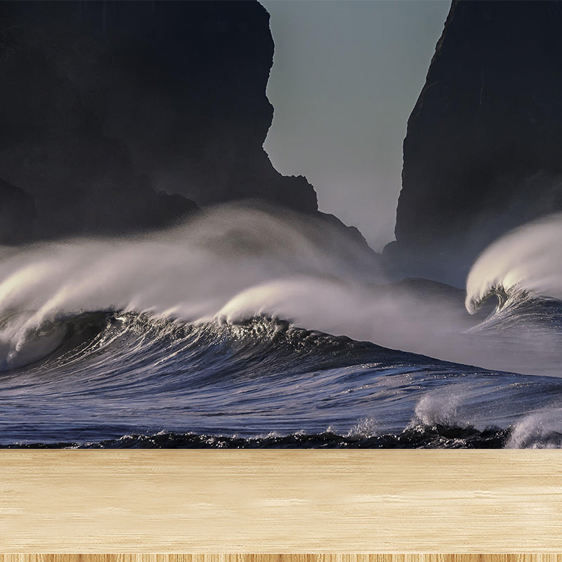 Photography Turbulent Waves Wall Mural Home Decoration Bathroom Floor Murals